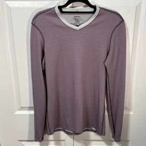 Patagonia capilene 2 Purple Striped Long Sleeve Tee